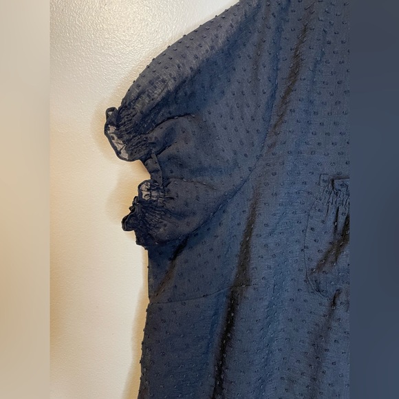 - Notations Women’s Short Sleeve Button Up Top Black Plus Size 3X - Picture 6 of 6